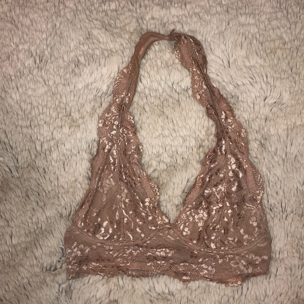 Nude halter bralette